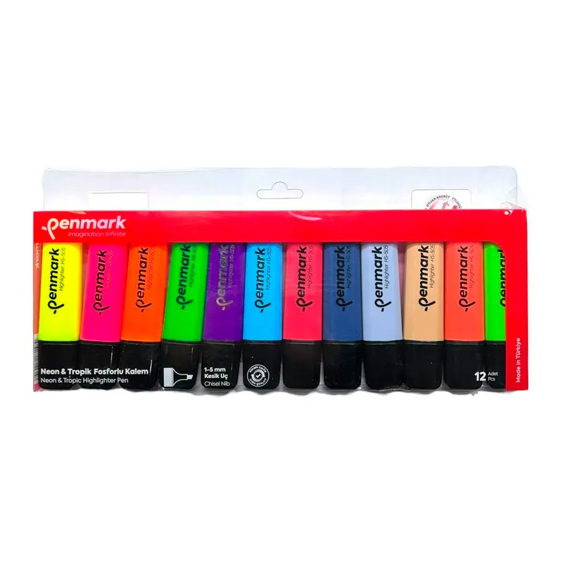 Penmark Fosforlu Kalem 6 Renk Neon + 6 Renk Tropik