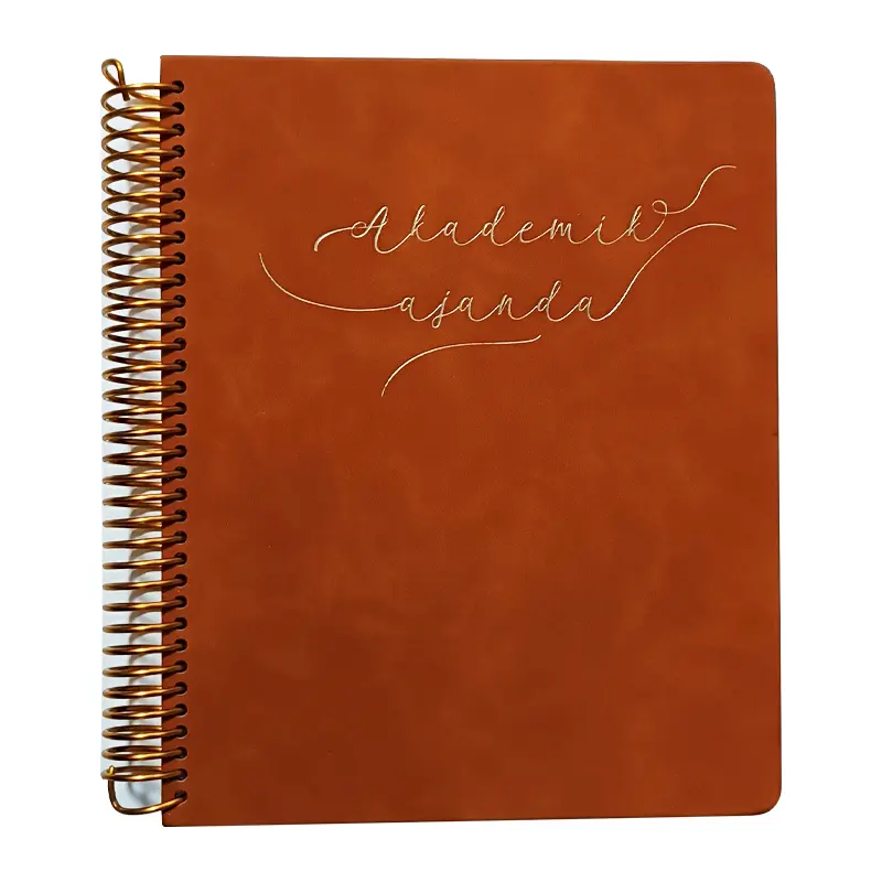 Victoria Journals 2236 Vegan Deri Spiralli Sert Kapak Ayraçlı Akademik Ajanda 100 Gr. 192 Sayfa 17x23cm 2025-2026
