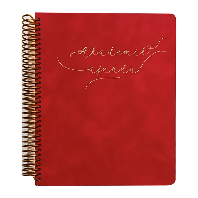 Victoria Journals 2237 Vegan Deri Spiralli Sert Kapak Ayraçlı Akademik Ajanda 100 Gr. 192 Sayfa 17x23cm 2025-2026