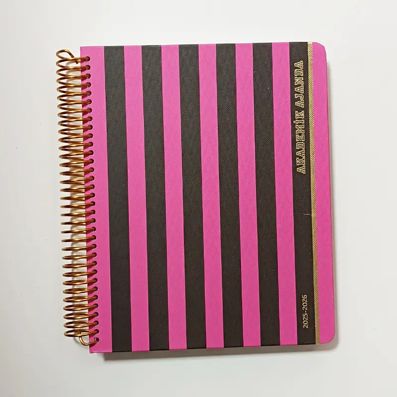 Victoria Journals 2242 Ayraçlı Spiralli Sert Kapak Akademik Ajanda 17X23cm 100 Gr. 192 Sayfa 2025-2026