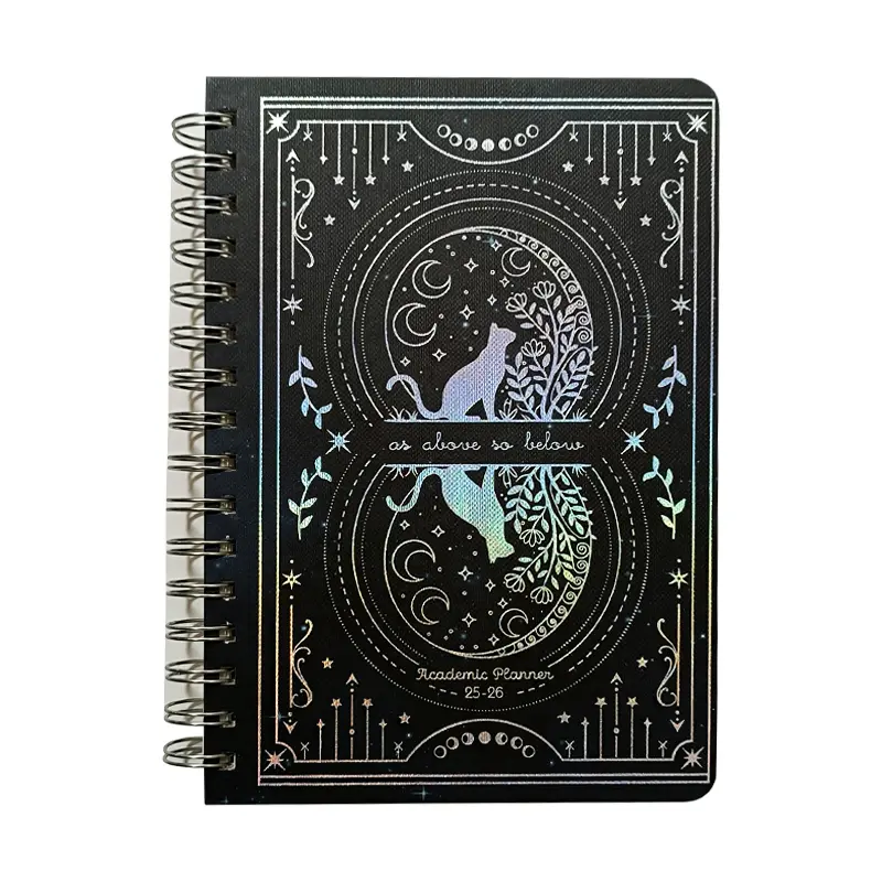 Victoria Journals 2247 Ayraçlı Spiralli Sert Kapak Akademik Ajanda A5 100 Gr. 192 Sayfa 2025-2026