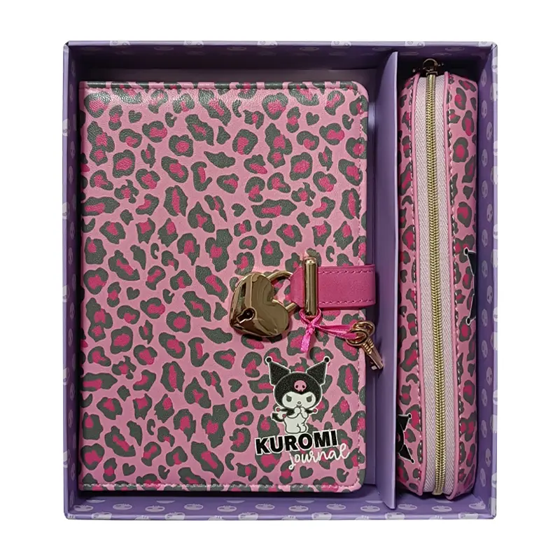 Victoria Jounals 1973 Kuromi Kilitli Defter 80 Gr. 160 Yaprak Çizgili + Vegan Deri Kalem Kutusu